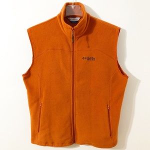 Columbia Field Gear Raw Edged at Sleeve Full Zip  Fleece Vest Mock Turtleneck